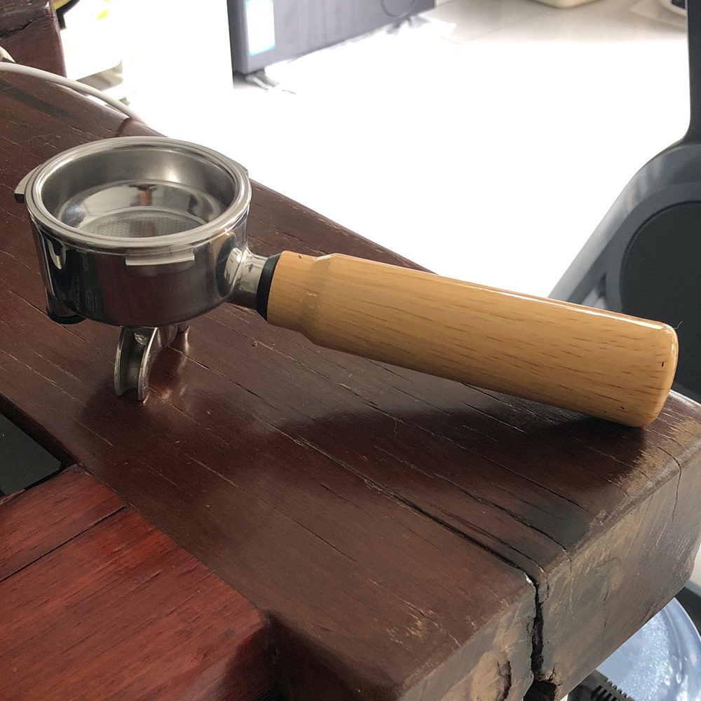 Wood Handle Espresso Portafilter - Natural Wood